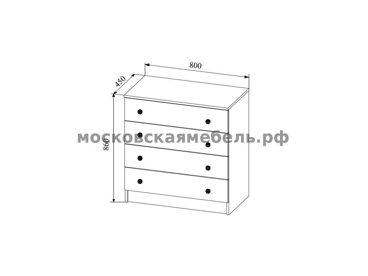 Комод сканди 7 белый глянец